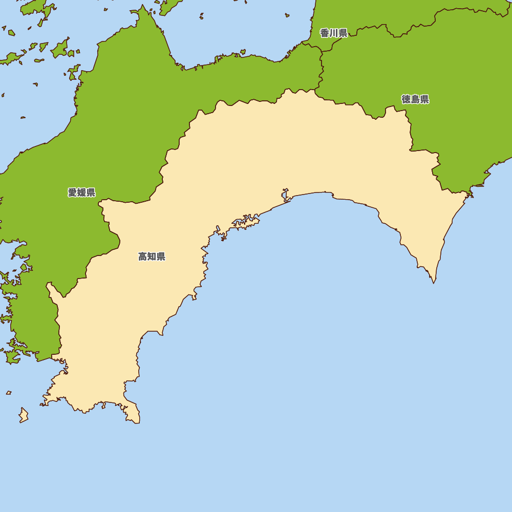 高知県の地図 | Map-It マップ・イット