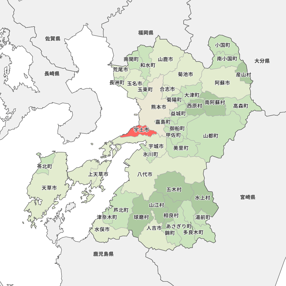 熊本県宇土市の地図 | Map-It マップ・イット