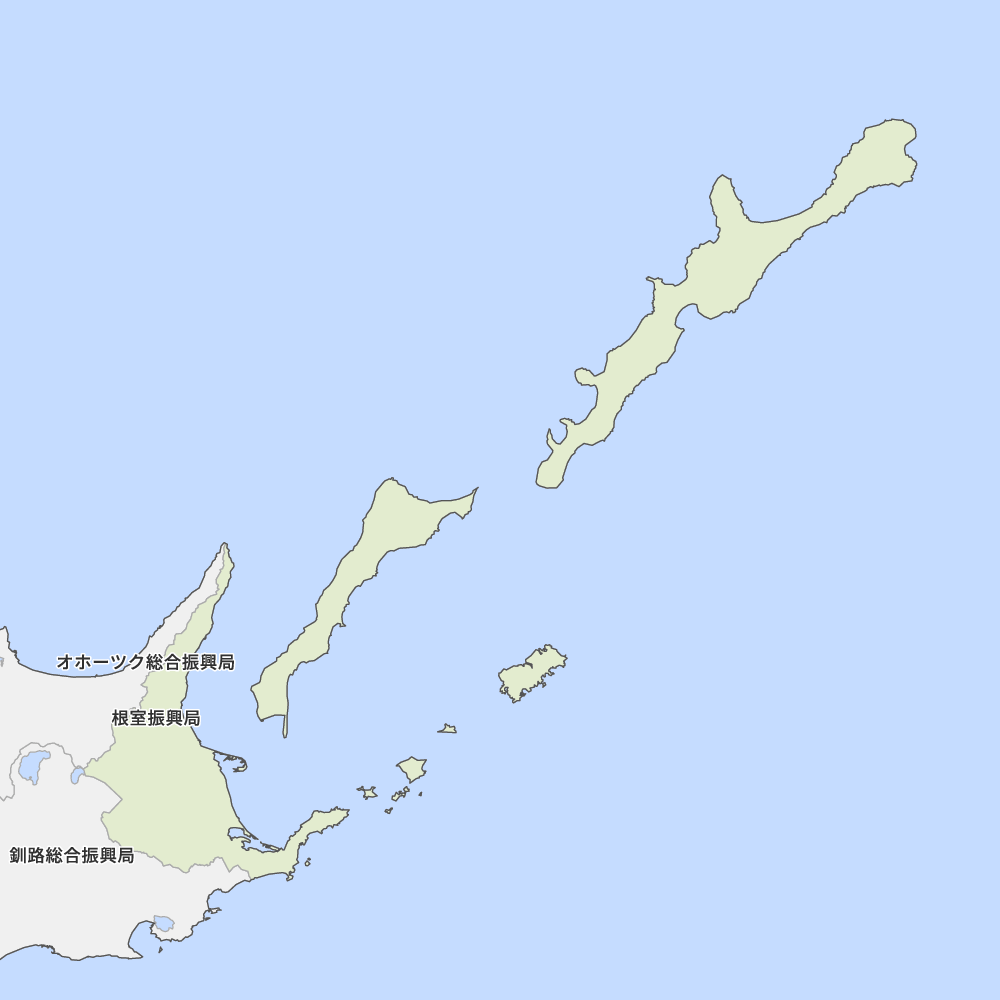 北海道根室振興局の地図 | Map-It マップ・イット