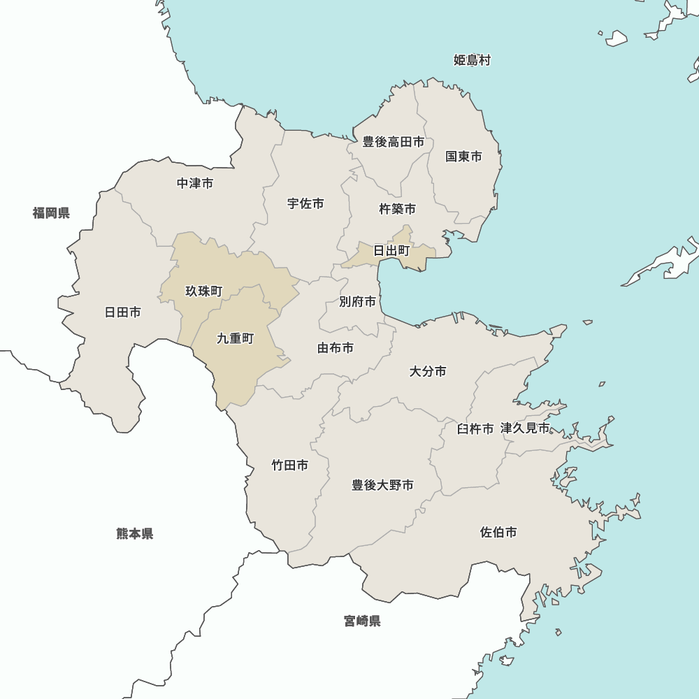 大分県の地図 | Map-It マップ・イット