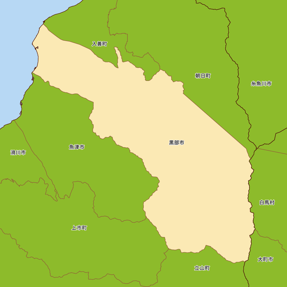 富山県黒部市の地図 | Map-It マップ・イット