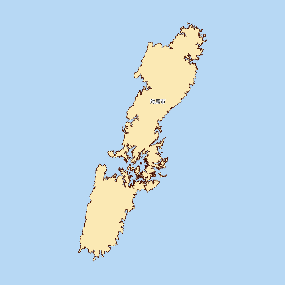長崎県対馬市の地図 | Map-It マップ・イット