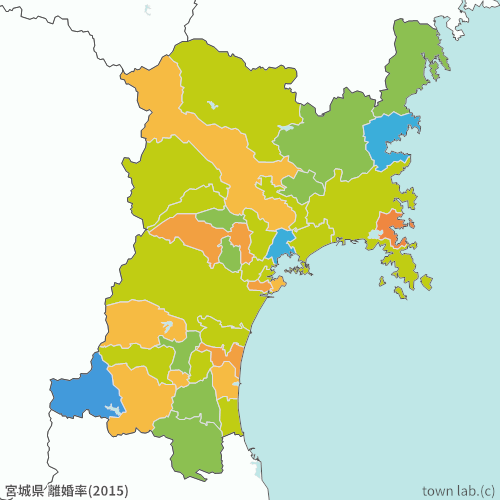 宮城県の離婚率の統計 Town Lab タウンラボ