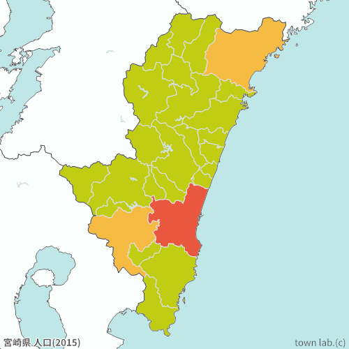 宮崎県の人口の統計 Town Lab タウンラボ