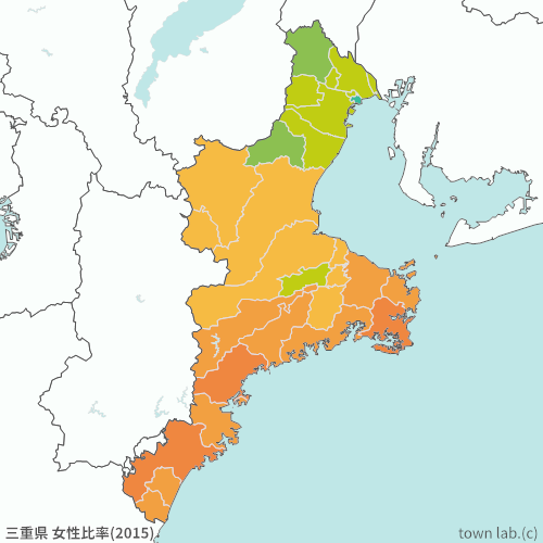 三重県 女性比率