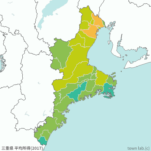 三重県 平均所得