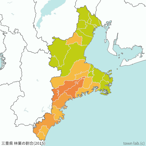 三重県 林業の割合