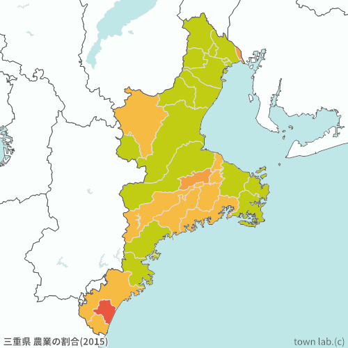 三重県 農業の割合