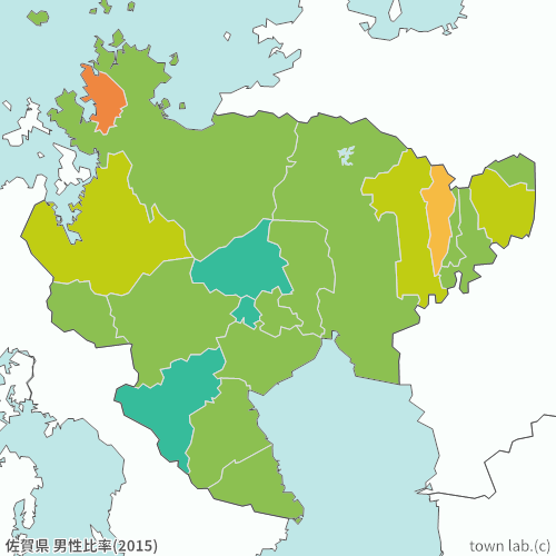 佐賀県 男性比率