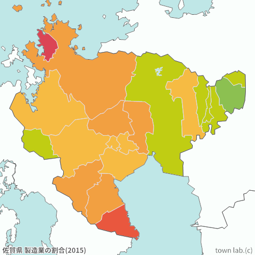佐賀県 製造業の割合