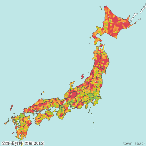 全国(市町村) 面積