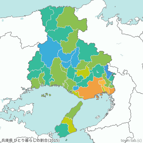 兵庫県 ひとり暮らしの割合