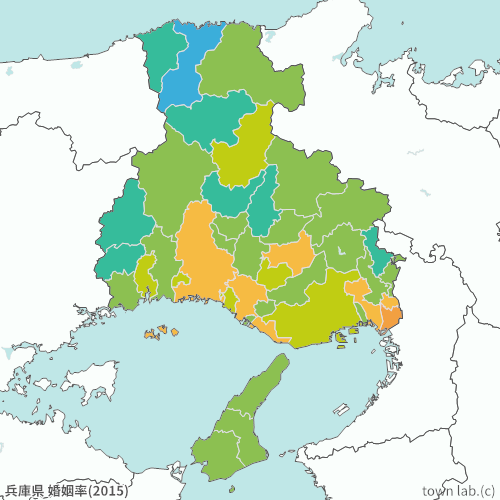 兵庫県 婚姻率