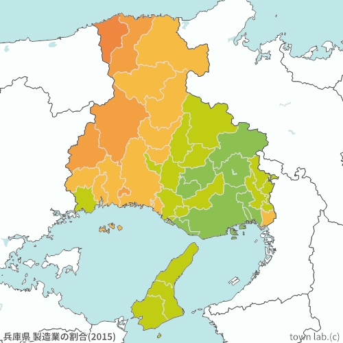 兵庫県 製造業の割合