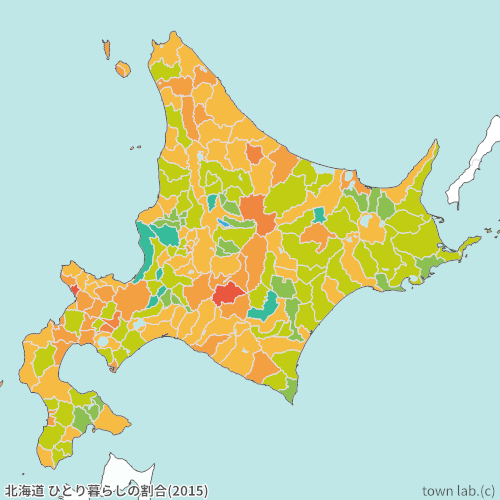 北海道 ひとり暮らしの割合