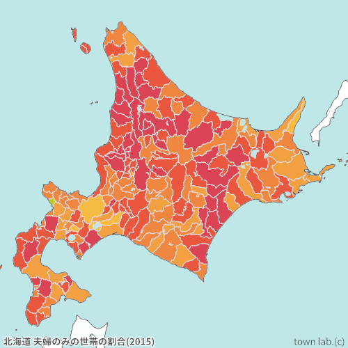 北海道 夫婦のみの世帯の割合