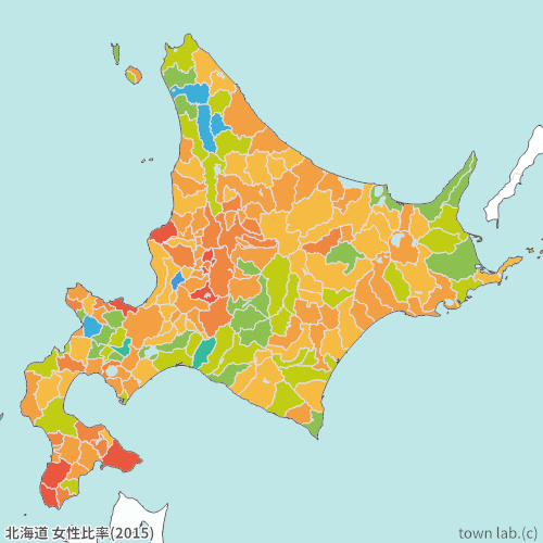 北海道 女性比率