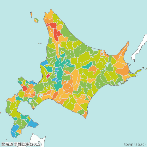 北海道 男性比率