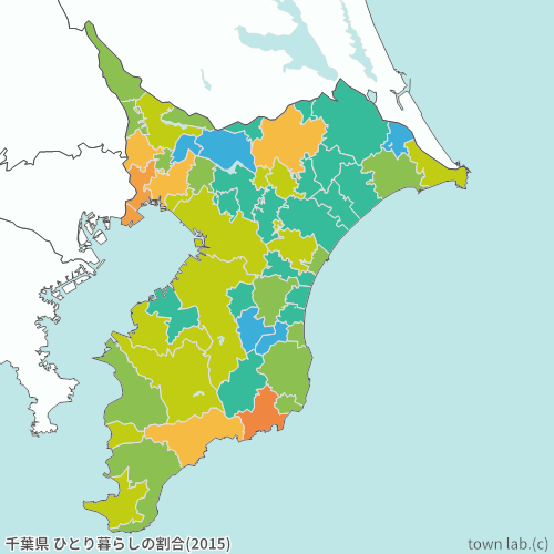 千葉県 ひとり暮らしの割合