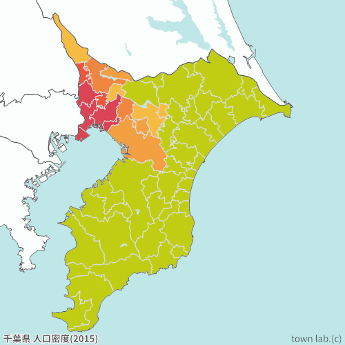 千葉県 人口密度