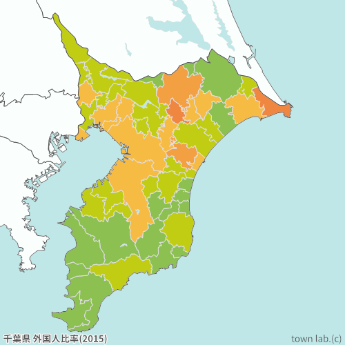 千葉県 外国人比率