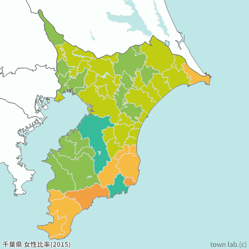 千葉県 女性比率