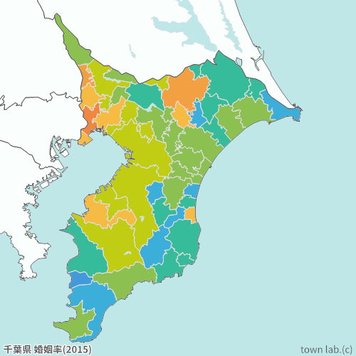 千葉県 婚姻率
