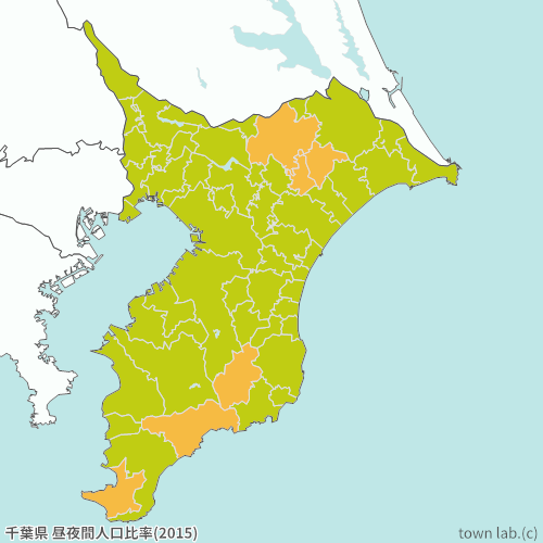 千葉県 昼夜間人口比率