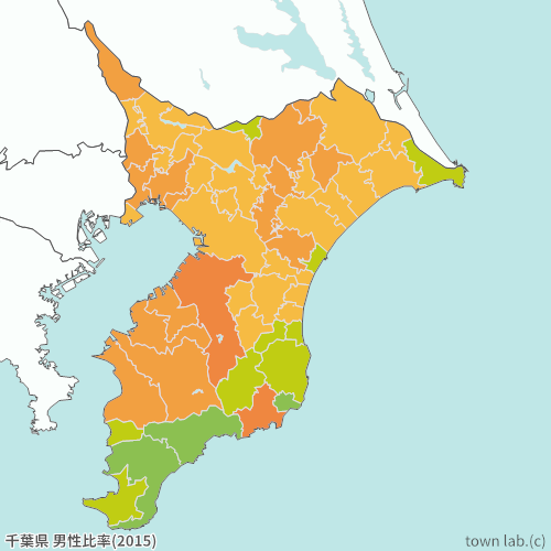 千葉県 男性比率