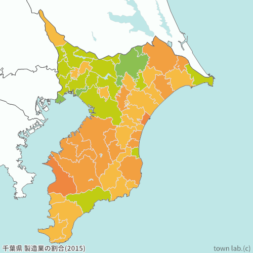 千葉県 製造業の割合