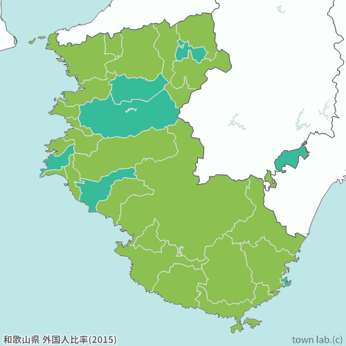 和歌山県 外国人比率