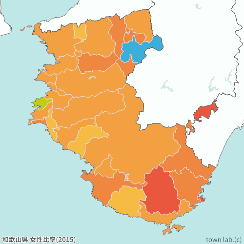 和歌山県 女性比率