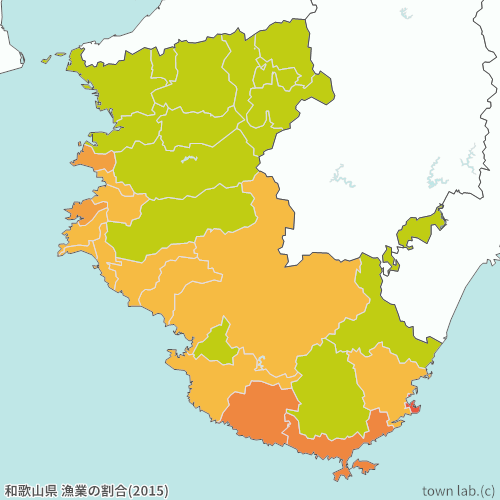 和歌山県 漁業の割合