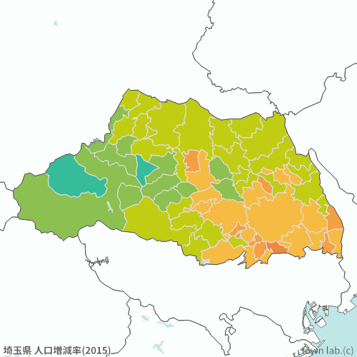 埼玉県 人口増減率