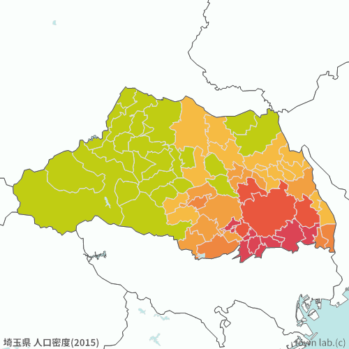 埼玉県 人口密度