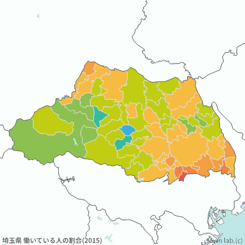 埼玉県 働いている人の割合