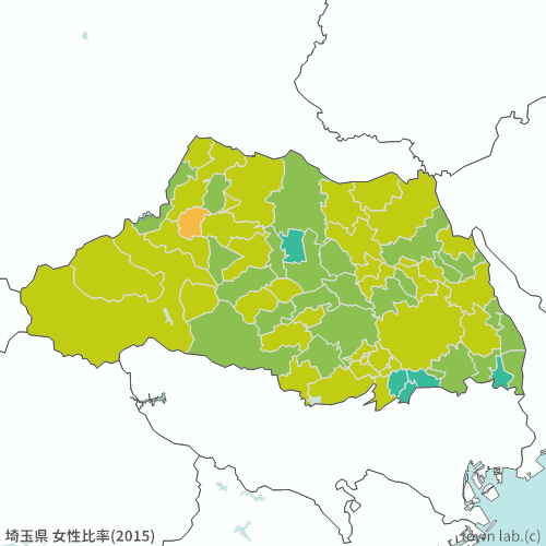 埼玉県 女性比率