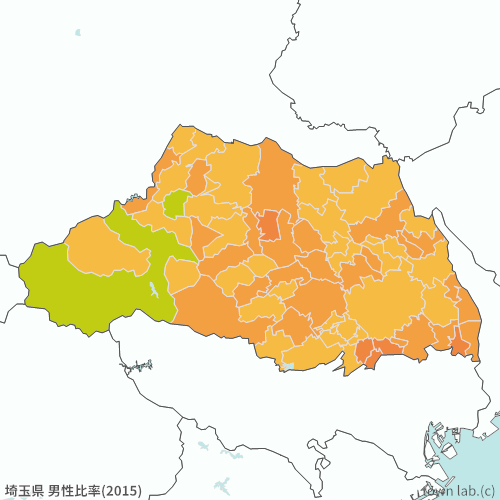 埼玉県 男性比率