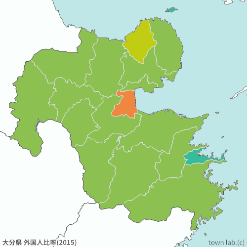 大分県 外国人比率