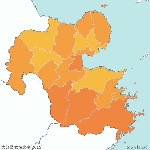 大分県 女性比率