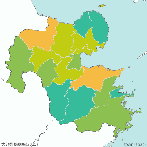 大分県 婚姻率