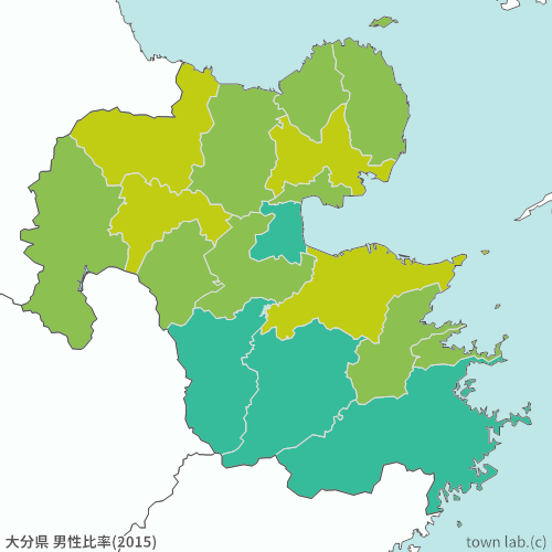 大分県 男性比率