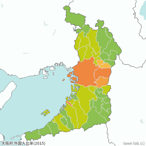 大阪府 外国人比率