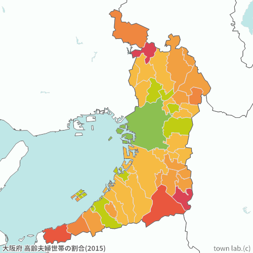 大阪府 高齢夫婦世帯の割合