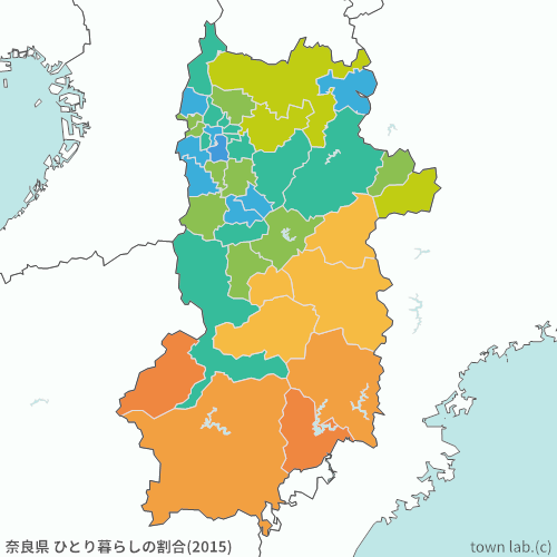 奈良県 ひとり暮らしの割合