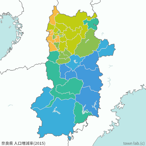 奈良県 人口増減率