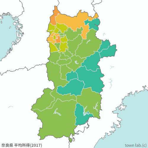 奈良県 平均所得