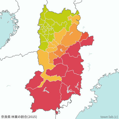 奈良県 林業の割合