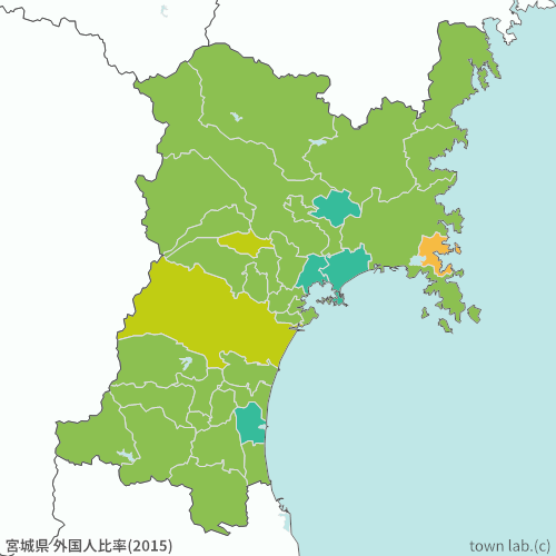 宮城県 外国人比率