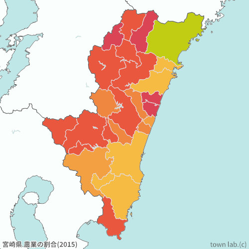 宮崎県 農業の割合